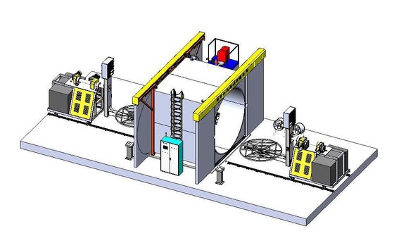 Rotomoulding-Wasser-Behälter, der Maschinen-Shuttle-Art - 2 Arm L 4000 Ofen macht