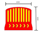 Produkt-Straßen-Zaun 1500x1200mm Rotomolding Roto geformter