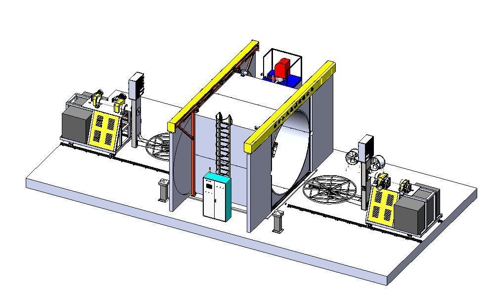 Rotomoulding-Wasser-Behälter, der Maschinen-Shuttle-Art - 2 Arm L 4000 Ofen macht
